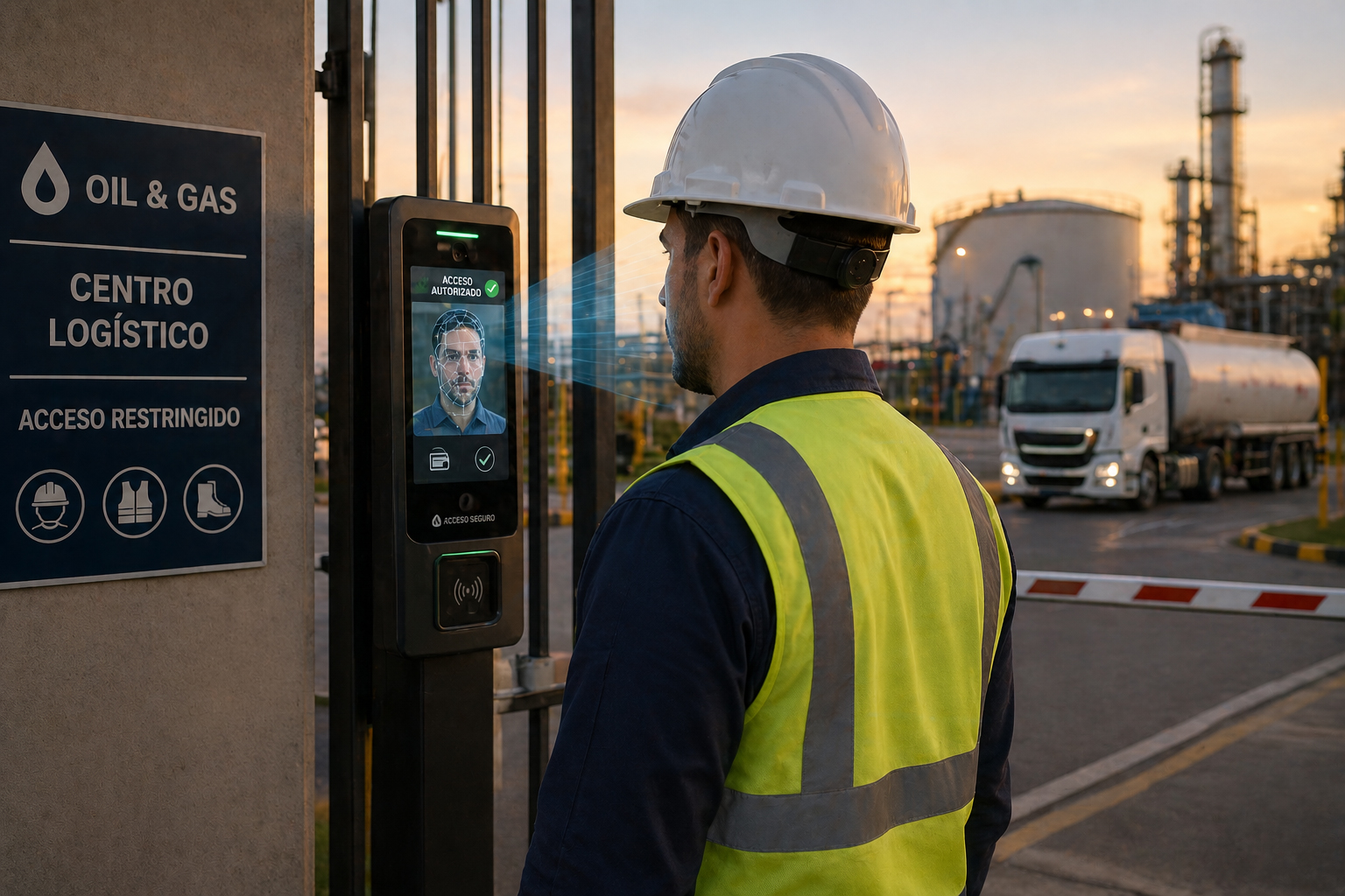 Control de acceso biométrico para empresas logísticas en oil & gas